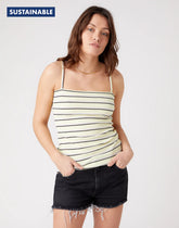 DAMSKI TOP WRANGLER SPAGHETTI STRAP WAX YELLOW W7R8DGX9B 112132108